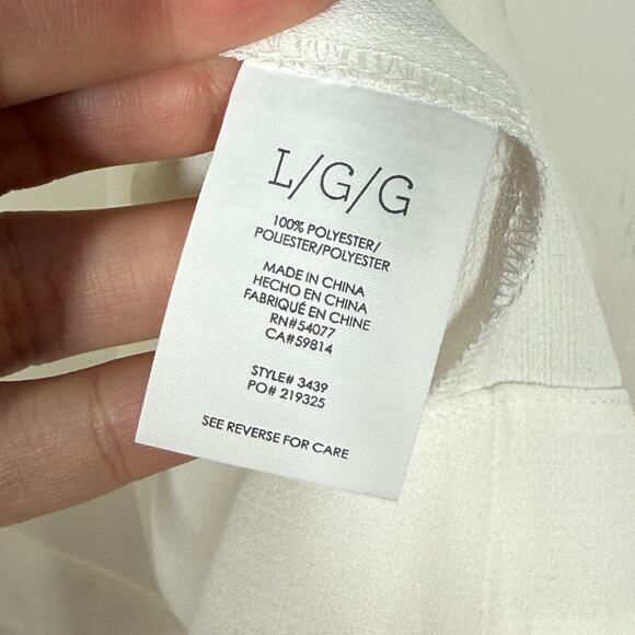 Cabi Button Up Blouse Top Wmns L White Collared Pocket Pleated Hem Old Money NWT - Picture 8 of 8